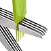 Magikuchen Multi-blade Stainless Steel Herb Scissors with Ergonomic strong Non-Slip Grip Handles, Handly Cleaning Comb and 10 Precision Sharp Blades for easy cutting and mincing satisfaction Green