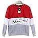 LAISIYI Spring Thin Fleece Different Letter Printed Casual Sweater Mix Color Pullover