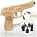 Rubber Band Gun Toy Pistol for Kids Age 6 and up with Ammo and Targets for Indoor Outdoor Games and Pretend Play | Wooden Toy Gun That Shoots for Boys and Adults | Tiger Gun Classic