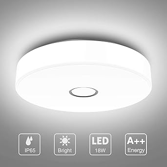 Onforu 18w Led Deckenleuchte Badezimmer Ip65 Wasserdicht Deckenlampe 1600lm 5000k Kaltweiss Kuchenlampe Cr Uber 90 Badezimmerlampe Decke Badlampe Lampe Fur Kuche Schlafzimmer Wohnzimmer Bad Amazon De Kuche Haushalt