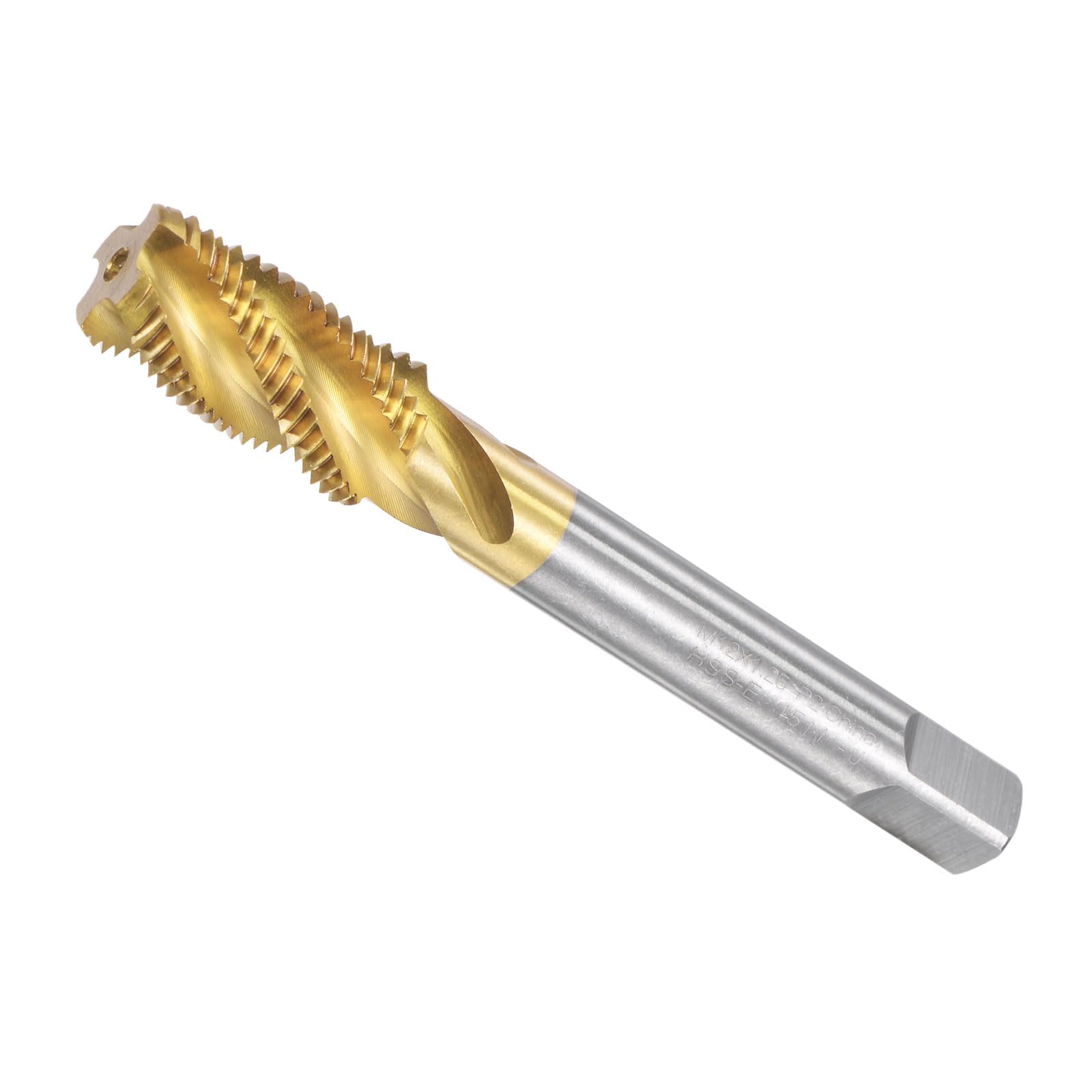 CoCud Spiral Flute Threading Tap, M12 x 1.25 Thread Size 4 Flutes, High Speed Steel Tapping Tool - (Applications: for Processing Holes & Sticky Materials)