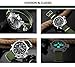 Mens Sport Analog Digital Watches Olive Canvas Nylon Strap Military Chronograph Backlight Waterproof Wrist Watch
