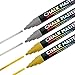 Chalkmaster Liquid Chalk Markers - Set of 2 Gold and 2 Silver Colored Liquid Chalk Premium Artist Quality Marker Pens + 2 Free Additional 6 mm Reversible Chisel to Bullet Point Tips -100% Guarantee