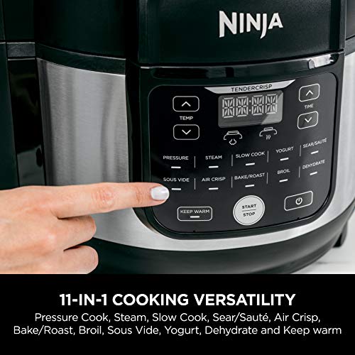 Ninja FD302 Foodi 11in1 Pro 6.5 qt. Pressure Cooker & Air Fryer that Steams, Slow Cooks, Sears