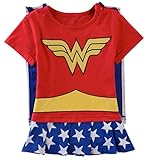 A&J Design Baby Girls' Wonder Woman Short Sleeve Romper