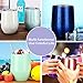 MASCOTKING 12 oz Wine Tumbler,Double Vacuum Insulated Wine Glass with Lids for Keeping Wine, Coffee, Drinks, Champagne, Cocktails -Perfect Family Gifts