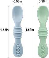 PandaEar 2-Pack Silicone Baby Plate with Suction and 2 Spoons Crab view 4