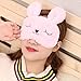 4 Pack Cute Animal Rabbit Sleeping Eye Mask Soft Plush Blindfold Sleep Masks Eye Cover for Kids Girls Women Home Sleeping Traveling