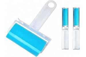 Oillase Sticky Lint Roller 3 Pack, Reusable Washable Lint Roller Pet Hair Remover Include Large and Small Size Cleaner for Cl
