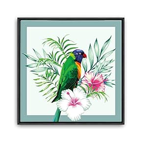 Framed Leaves Birds Abstracts Home Artwork for Living Room Bedroom