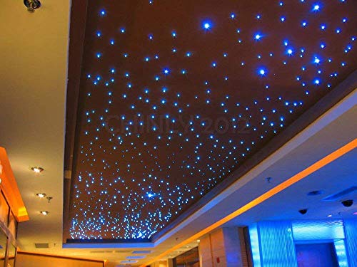 CHINLY Bluetooth Twinkle 16W RGBW APP/Remote LED Fiber Optic Star Ceiling Lights Kit 550pcs 0.75mm 13.1ft Optical Fiber+10 Crystals - Thumbnail 6