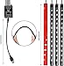 Interior Car Lights, 4pcs 48 USB Car LED Strip Lights, MultiColor Music LED Interior Light Under Dash Lighting Kit with Sound Active Function and Wireless Remote Controller, DC 5Vthumb 3