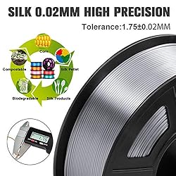 SUNLU Silk PLA Filament 1.75mm, Neatly Wound Shiny