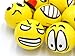 Set of 12 - Fun Face Stress Balls Cute Hand Wrist Stress Reliefs Squeeze Balls for Kids and Adults at School or Office Party Favors (Yellow Color Random Faces) (Classic)