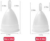 M MUNCASO Menstrual Cups 2Pcs Reusable Soft Silicone Sensitive Cup S view 5