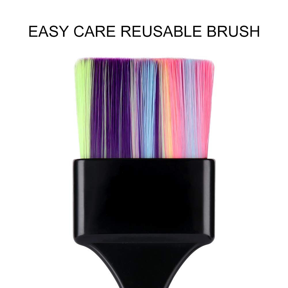 3 Pieces Barber Hair Dye Brushes Kit, Hair Color Dye Brush Tool Set, Professional Suitable for Beauty Salon & Home DIY Coloring Brush : Beauty