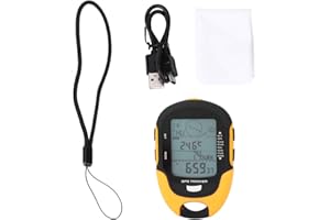 Multifunction Digital Altimeter, GPS Navigation Tracker Portable Handheld LCD Compass Altitude Meter Thermometer Barometer Pr