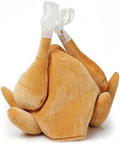 Roasted Turkey Hat Novelty Christmas Plush Santa Hat Costume Christmas Kids Adults Fancy Dress Party Xmas Office Fun Headwear Accessories - Image 4