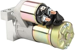 KAC Starter Compatible with Chevy 350/454 Black 153 168 Tooth 19695,High Torque Mini Starter for Chevrolet SBC BBC for GMC 262 305 307 327 350 454(153/168 Tooth Ring Gear)