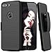 iPhone 7 Plus Case, Rhidon Super Slim Hard Shell Layer Holster Open-Face Sport Case with Holster Kickstand and Locking Belt Swivel Clip for Apple iPhone 7 plus (black)