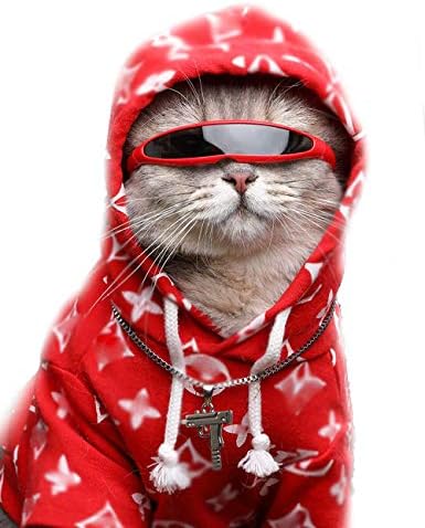 Eonpet 猫 宇宙サングラス 眼鏡 メガネ 可愛い猫 ペット用 日焼け対策 保護 ファッション クール アクセサリー 撮影物 紫外線カット サングラス Red Eonpet 猫 宇宙サングラス 眼鏡 メガネ 可愛い猫 ペット用 日焼け対策 保護 ファッション クール アクセサリー 撮影物 紫外線カット サングラス Red