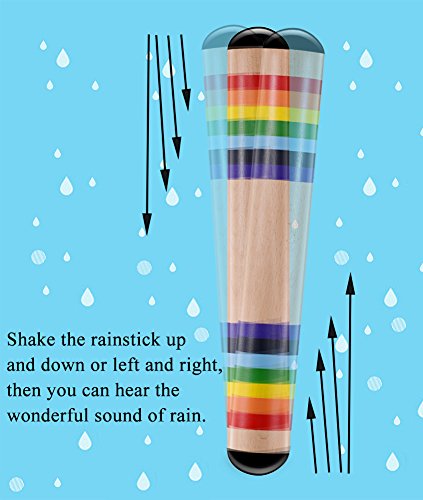 image for Senma Electronics Colorful Wooden Rainstick Musical Instrument Toy Int