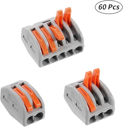Thursday April Electrical Connector Blocks, 60 Pack Compact Wire