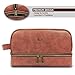 Cevetta Leather Toiletry Bag For Men (Dopp Kit) with free Travel Bottles