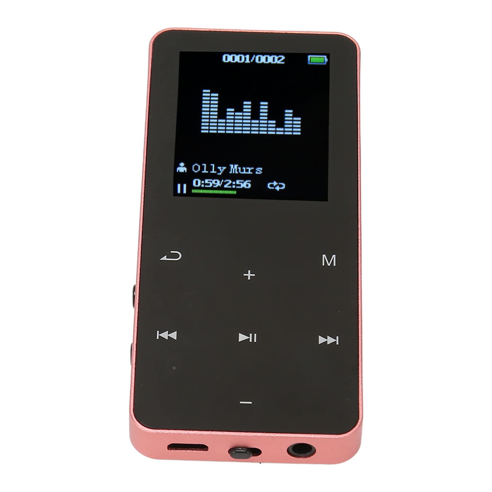 8G MP3 Player with Bluetooth,1.8 Inch Screen Ultra Slim Music Player with Video Play,Noise Reduction Lossless Portable MP4 Player with Translation Dictionary (Pink)