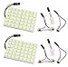 Cutequeen Trading 2PCS White 5050 48SMD 48-SMD LED Panel Dome Light Lamp + T10 BA9S Festoon Adapter (pack of 2)