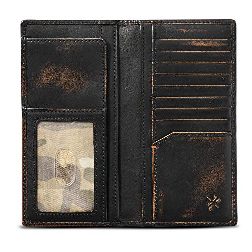HOJ Co. DEER Long Wallet For Men Full Grain Leather With Hand