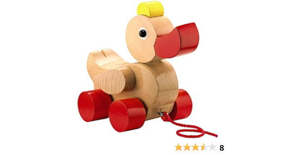 wooden pull along duck