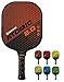 Gamma Sports 2.0 Pickleball Paddle: Mens and Womens Textured Fiberglass Face Pickle-Ball Racquet - Indoor and Outdoor Racket: Atomic Orange, ~8 oz, One Size