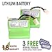 Lithium Neato VX 4400mAh Replacement Battery for Neato XV series Signature XV Pro Robotic Vacuum Cleaner,Super Extended Long-Life battery with 3 FREE HEPA Filter - UL&CE Certified Battery Component
