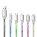 Micro USB Cable, OKRAY 3M/10FT Premium Flat Nylon Braided Micro USB 2.0 A Male to Micro B Sync Charge Cables Charging cord for Samsung Galaxy, Nexus, LG, Motorola, HTC, Android Smartphones (6 Pack)