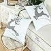 CaliTime Pack of 2 Soft Canvas Throw Pillow Covers Cases for Couch Sofa Home Decoration Christmas Holiday Reindeer with Stars Print 18 X 18 Inches Medium Grey