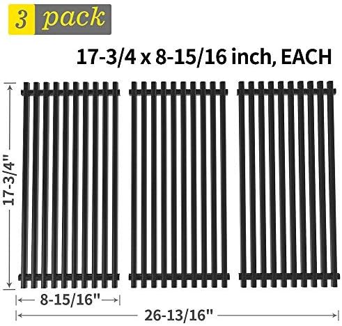 SHINESTAR Grill Grates Replacement for Brinkmann 5 Burner Grill Parts 810-2512-S, 810-2511-S, 810-2410-S, 810-8411-5, 810-9415-W, Porcelain-Enameled Steel 17-3/4 x 26-13/16 inch Cooking Grate