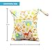 CLOUDYFOCUS Wet & Dry Cloth Diaper Bags - 2pcs, Baby Nappy Organizer with 2 Zippered Pockets Wet Bag for Swimsuit, Underwear, Breast Pump - 12’’ x 14’’