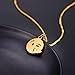 PROSTEEL Blowing a Kiss Emoji Necklace Kissing Face Charm Round Pendant Necklace Kissing Jewelry Women Bridesmaid Gift