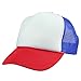 DALIX Youth Mesh Trucker Cap - Adjustable Hat (Red/White/Blue)