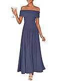 ZESICA Women's Off The Shoulder Maxi Dress 2025