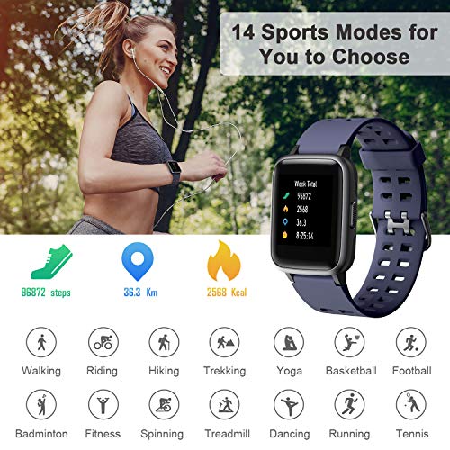 Smart Watch with Heart Rate Monitor, Compatible with iPhone