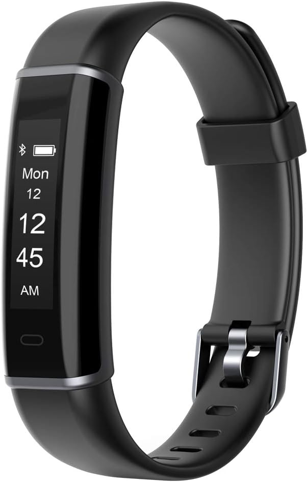 Delvfire Spark Slim Fitness Tracker with Heart Rate Monitor, Waterproof Fitness Watch Activity Tracker with Pedometer, Sleep Monitor, Step Counter, Calorie Counter for Kids, Women, Men - Apple Android