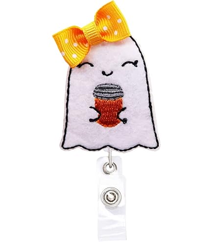 Halloween Nurse Badge Reel - Cute Ghost Boo Retractable ID Holder, Funny Gift For Medical Staff - View #6
