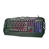 LeaningTech LTC K902 Rainbow Backlit 19-key Anti-Ghosting Waterproof USB Wired Office Gaming Keyboard-US Layout