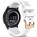 Midenso Bands for Samsung Gear S3 Frontier/Classic Watch Silicone Bracelet Rose Gold Buckle, Sports Silicone Band Strap Replacement Wristband for Samsung Gear S3 Frontier / S3 Classic (White-RGB)