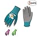 Vgo... 3-Pairs Age 7-9 Kids Gardening Gloves, Children Yard Work Gloves, Soft Safety Rubber Gloves (XS, KID-RB6013)