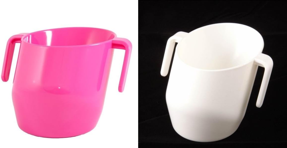 Doidy Cup - Cerise & White - Solid Colour - 2 Items