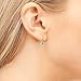 Cate & Chloe McKayla 18k White Gold Plated Dangling Earrings with Swarovski Crystal, Classic Drop Dangle-Earrings, Best Silver Earrings for Women, Small Solitaire Hook Drop Earrings w/Swarovski