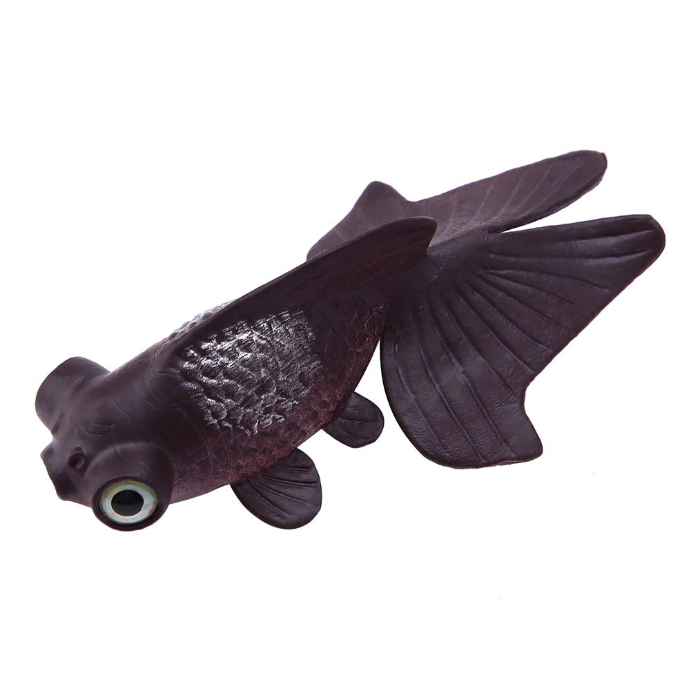 Aquarium Fish Bowl Plastic Swimming Gold Fish Betta Fish Funny Artificial Silicone Small Fish Lifelike Fake Fish Fish Decoration Ornaments(Brown Goldfish)